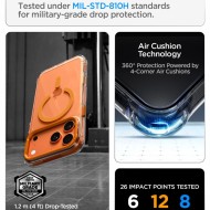 SPIGEN ULTRA HYBRID OPTIK S MAGSAFE IPHONE 17 PRO MAX / 18 PRO MAX CLEAR/ORANGE
