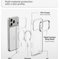 SPIGEN ULTRA HYBRID OPTIK S MAGSAFE IPHONE 17 PRO / 18 PRO CLEAR/SILVER