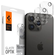 2 броя протектори за камера на iPhone 14 Pro / 14 Pro Max от Spigen Optik.TR - прозрачни