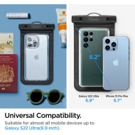 2 броя водоустойчив калъф за смартфон от Spigen A601 - Черен