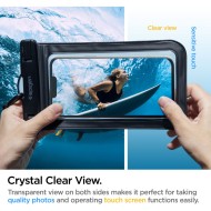 2 броя водоустойчив калъф за смартфон от Spigen A601 - Черен