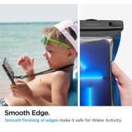 2 броя водоустойчив калъф за смартфон от Spigen A601 - Черен