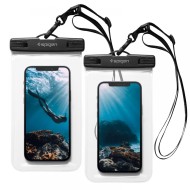 2 броя водоустойчив калъф за смартфон от Spigen A601 - Прозрачни