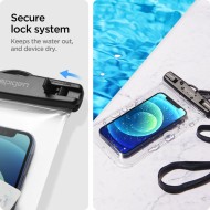 2 броя водоустойчив калъф за смартфон от Spigen A601 - Прозрачни