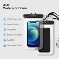 2 броя водоустойчив калъф за смартфон от Spigen A601 - Прозрачни