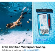 Водоустойчив калъф за смартфон от Spigen A601 - Прозрачен
