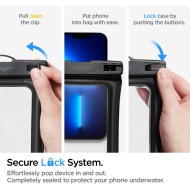 Водоустойчив калъф за смартфон от Spigen A610 - Черен