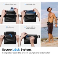 Комплект водоустойчива чанта и калъф от Spigen A621 - Черни