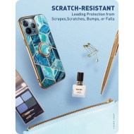 Кейс с пръстен за iPhone 13 Pro от Supcase IBLSN Cosmo Snap - син