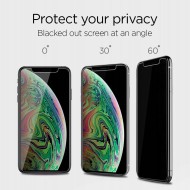 Стъклен ротектор за дисплей на iPhone 11 от Spigen ALM Glass FC - Privacy