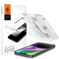 Стъклен протектор за дисплей на iPhone 13 / 13 Pro / 14 / 16e от Spigen Glas.TR "Ez Fit" - Прозрачен