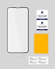 Висококачествен стъклен протектор за iPhone X / XS от Spigen Glass FC - с черна рамка