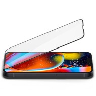 Висококачествен стъклен протектор за iPhone 13 / 13 Pro / 14 от Spigen Glass FC - с черна рамка