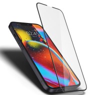 Висококачествен стъклен протектор за iPhone 13 / 13 Pro / 14 от Spigen Glass FC - с черна рамка