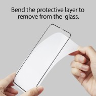 Висококачествен стъклен протектор за iPhone X / XS от Spigen Glass FC - с черна рамка