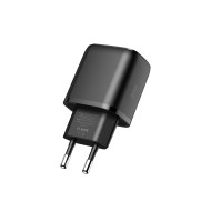 Универсално мрежово зарядно с 2 порта за iOS и Android 20W / QC 3.0 от Tech Protect - Черно