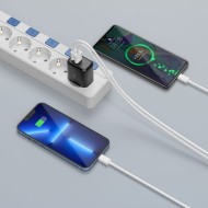 Универсално мрежово зарядно с 2 порта за iOS и Android 20W / QC 3.0 от Tech Protect - Черно