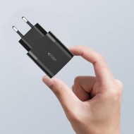 Универсално мрежово зарядно с 2 порта за iOS и Android 30W / QC 3.0 от Tech Protect - Черно