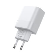 Универсално мрежово зарядно с 2 порта за iOS и Android 30W / QC 3.0 от Tech Protect - Бяло 