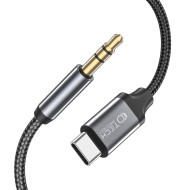 Аудио кабел USB- C към AUX 3.5мм 100 см. от Tech Protect Ultraboost - Черен