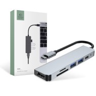 TECH-PROTECT V4-HUB ADAPTER 6IN1 GREY