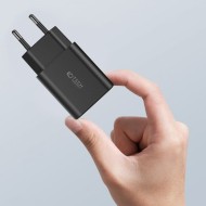 Мрежово зарядно устройство с 2 порта от Tech-Protect NC30W Power Delivery и Quick Charge 3.0 - Черно