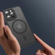 Хибриден кейс с MagSafe за iPhone 15 от Tech Protect Magmat Cam+ - Matte Black