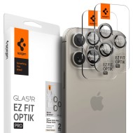 OSŁONA APARATU SPIGEN OPTIK.TR ”EZ FIT” CAMERA PROTECTOR 2-PACK IPHONE 14 PRO / PRO MAX / 15 PRO / PRO MAX NATURAL TITANIUM