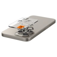 OSŁONA APARATU SPIGEN OPTIK.TR ”EZ FIT” CAMERA PROTECTOR 2-PACK IPHONE 14 PRO / PRO MAX / 15 PRO / PRO MAX NATURAL TITANIUM