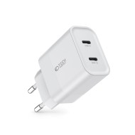 Стенно зарядно устройсто с 2 порта 20W от Tech Protect C20W - Бяло