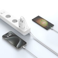 Стенно зарядно устройсто с 2 порта 20W от Tech Protect C20W - Бяло