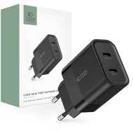 Стенно зарядно устройсто с 2 порта 20W от Tech Protect C20W - Черно