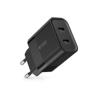 Стенно зарядно устройсто с 2 порта 20W от Tech Protect C20W - Черно