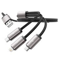 Кабел 3в1 Lightning / Type-C / Micro-USB 3.5A 100см от Tech Protect Ultraboost - Сив