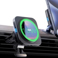 ESR HALOLOCK MAGNETIC MAGSAFE VENT CAR MOUNT WIRELESS CHARGER QI2 15W BLACK