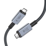 Кабел USB -C / USB-C 4.0 240W Power Delivery и поддръжка на 8K 100см – Tech-Protect Ultraboost Max - Сив