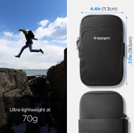 Универсален спортен калъф с лента за ръка от Spigen A702 - Черен