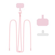 Универсален ремък 80 см за смартфон от Tech-Protect C5S Rope Crossbody – Baby Pink 