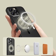 Кейс с MagSafe за iPhone 16 Pro Max от Tech-Protect MagEdge - Black Matte / Gunmetal