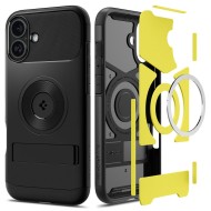 Удароустойчив кейс с MagSafe за iPhone 16 от Spigen Slim Armor Mag - Black
