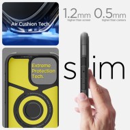Удароустойчив кейс с MagSafe за iPhone 16 от Spigen Slim Armor Mag - Black