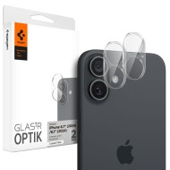2 броя стъклени протектори за камера на iPhone 16 / 16 Plus от Spigen Optik Glas.TR - Прозрачни