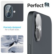 2 броя стъклени протектори за камера на iPhone 16 / 16 Plus от Spigen Optik Glas.TR - Прозрачни