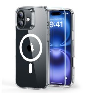 Хибриден кейс с MagSafe и закалено стъкло за iPhone 16 Plus от ESR Classic Hybrid Halolock - Прозрачни