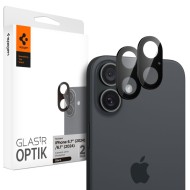 2 броя стъклени протектори за камера на iPhone 16 / 16 Plus от Spigen Optik Glas.TR - Черни