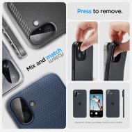 2 броя стъклени протектори за камера на iPhone 16 / 16 Plus от Spigen Optik Glas.TR - Черни