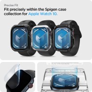 2 броя защитно фолио за дисплей на Apple Watch 10 (46mm) от Spigen Elite Shield EZ Fit - Прозрачни