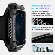 Удароустойчив кейс за Apple Watch 10 (46mm) от Spigen Rugged Armor - Черен мат
