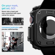 Удароустойчив кейс за Apple Watch 10 (46mm) от Spigen Rugged Armor - Черен мат