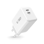 Зарядно за IOS и Android с GaN и PD 45W от Tech-Protect NC45W-GAN - Бял